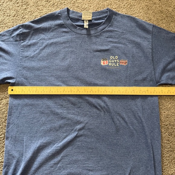Old Guys Rule T-Shirt Mens Blue‎ Six of One Graphic Tee - Picture 3 of 4